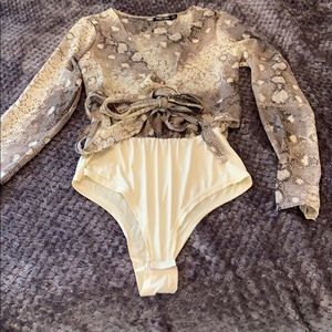 Snake pattern body suit